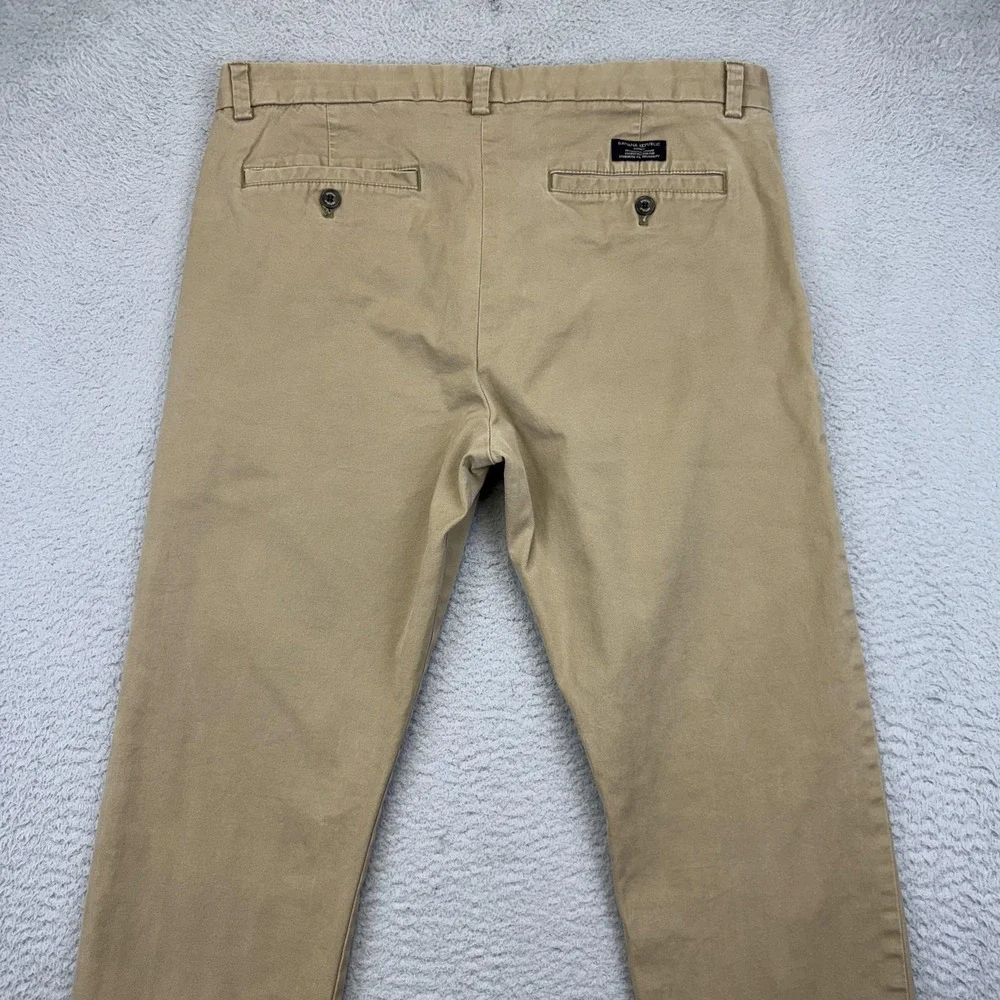 Banana Republic Pants Mens 35x32‎ Beige Fulton Skinny Chino Casual **34X31**